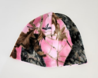 Womens Mossy Oak Camo Fleece Beanie, Lightweight Winter Hat