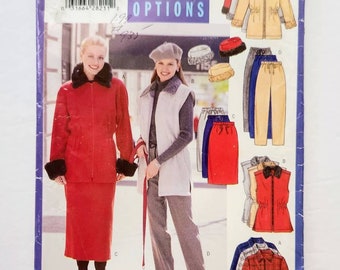 90's Uncut Butterick 5700 Misses'/Misses' Petite Jacket, Vest, Skirt, Pants & Hat, Sizes 8 10 12, Sewing Pattern, Vintage Pattern