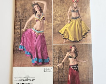 Simplicity 2158 Belly Dancer Costume Sewing Pattern, Sizes 14-22 (Uncut)