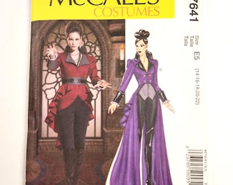 McCall's 7641 Misses' Jacket And Coat Costume, Cosplay Halloween Sewing Pattern, (Sizes 14-22)