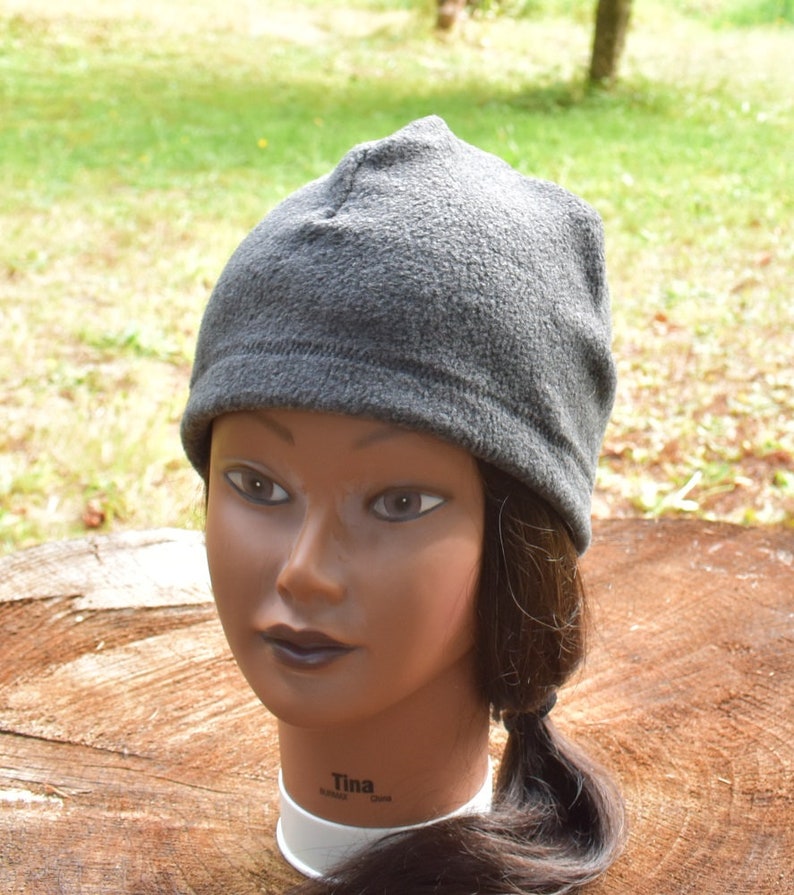 Charcoal Gray Fleece Beanie Hat Classic Style Gifts For Etsy