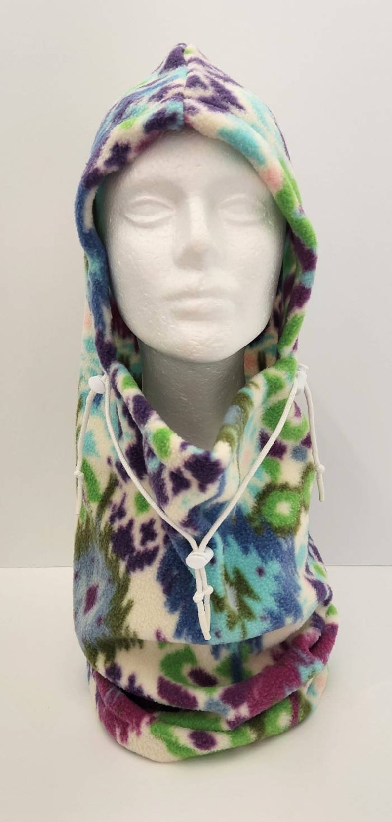 Multi Color Fleece Balaclava Hat, Gift For Her, Gift For Him, Unisex Gift, Winter Hat, Neck Gaiter, Neck Warmer, Unique Gift, Gift For Mom image 6