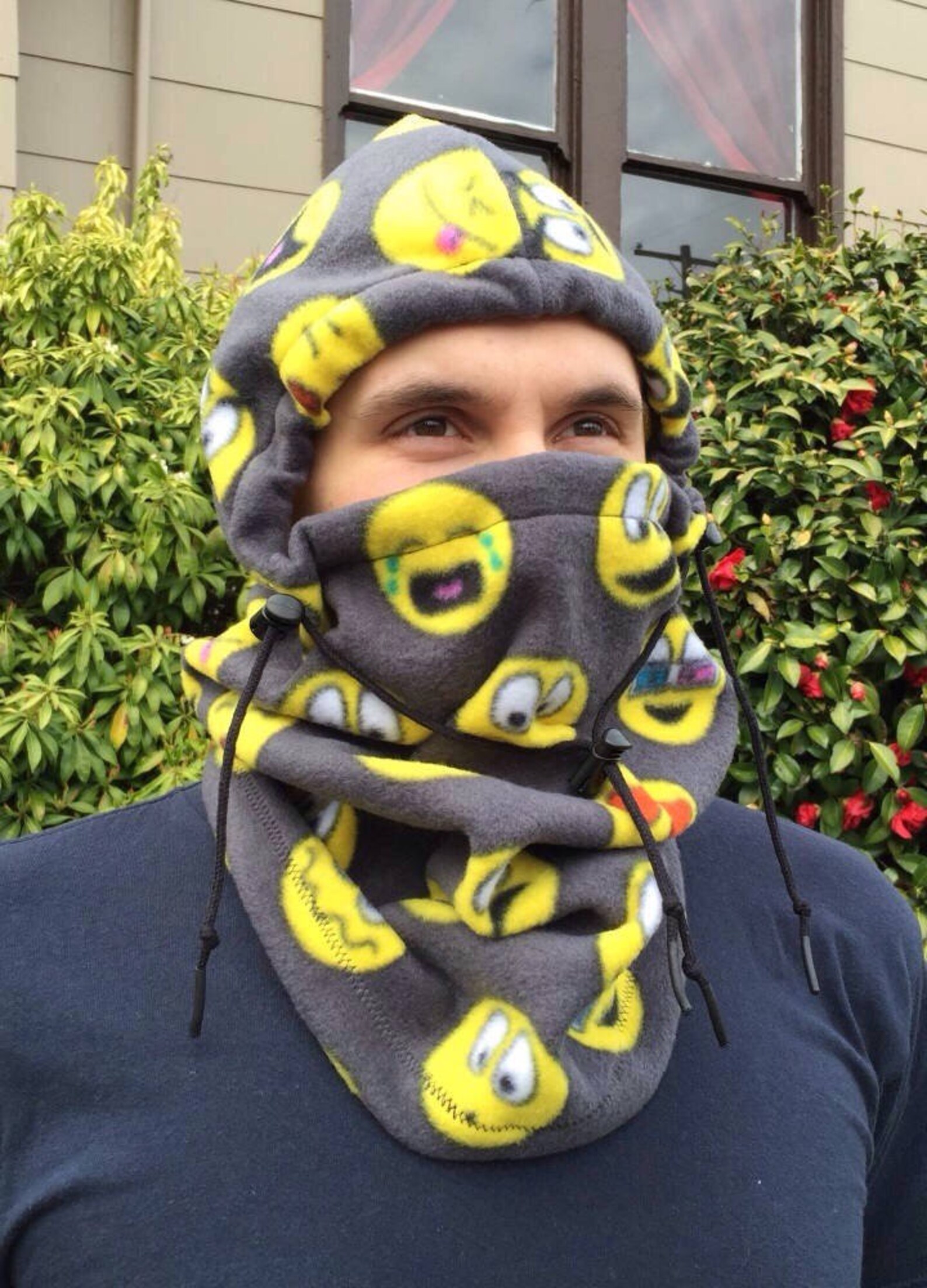 Emoticon Balaclava fleece sombrero Emoji regalos para ella Etsy