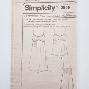 Uncut Simplicity 2969 Misses' Knit Sun Dress Or Top, Spaghetti Straps, Slip Dress, Sizes 6 8 10 12 14 16 18, It's So Easy Sewing Pattern image 7