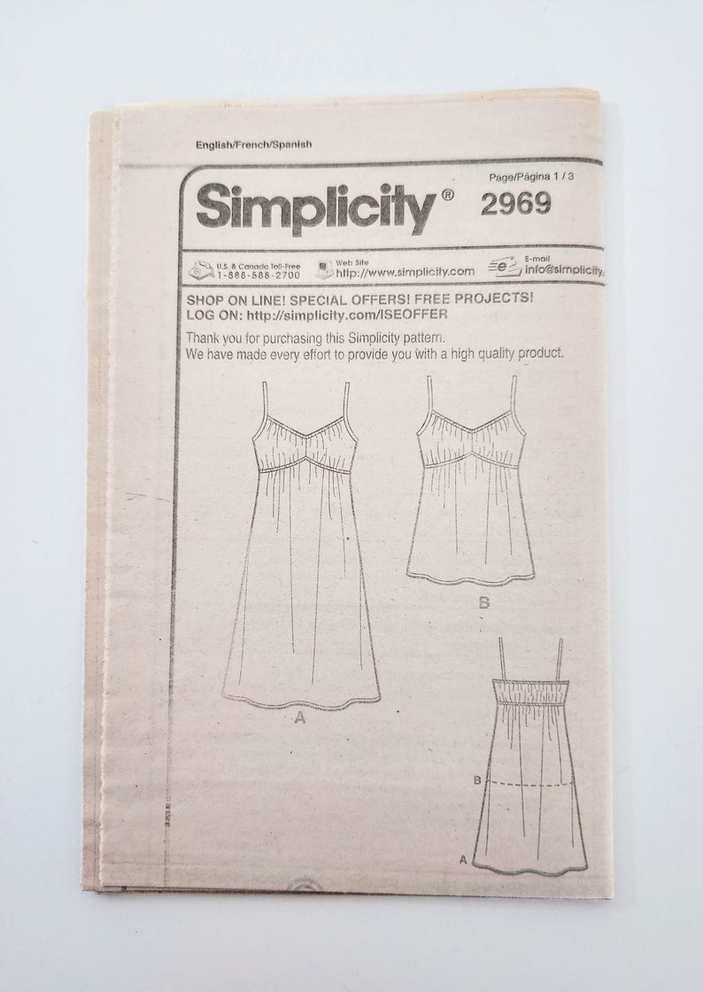 Uncut Simplicity 2969 Misses' Knit Sun Dress Or Top, Spaghetti Straps, Slip Dress, Sizes 6 8 10 12 14 16 18, It's So Easy Sewing Pattern image 7