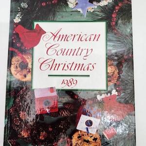1989年ヴィンテージブック アメリカンカントリークリスマスアイデアブック、ヴィンテージクリスマスブック、オックスムーアハウス、カントリークリスマス、クリスマスクラフト、ギフトアイデア