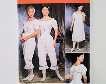 Simplicity 1139 Civil War Undergarments Sewing Pattern, Sizes 6-12