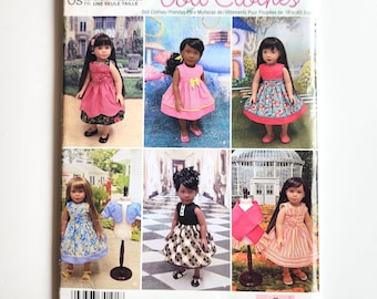 Uncut Simplicity J0436/1220 Doll Dresses, One Size Sewing Pattern