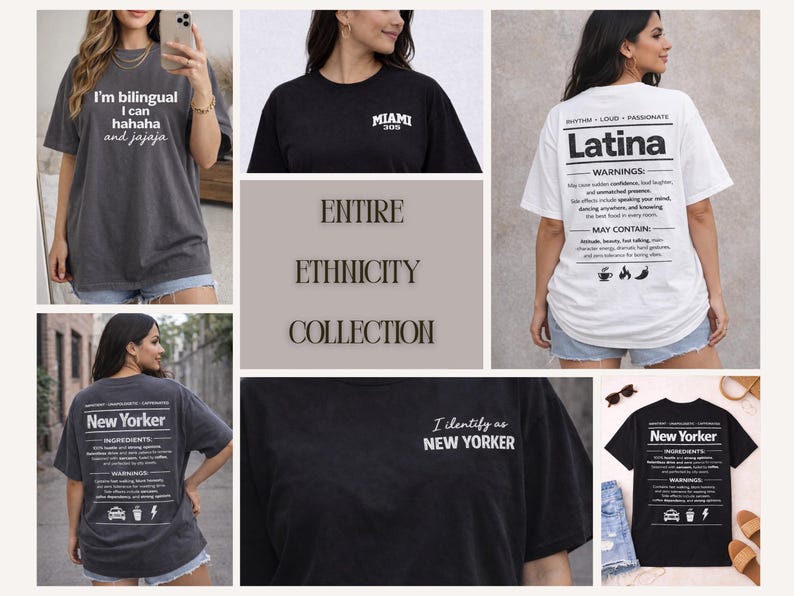 Latina Mode T-Shirt |Latina Warning Shirt |Latina Pride Tee |Bilingual Latina Shirt |Funny Latina Graphic Tee |Oversized Graphic Shirt image 8