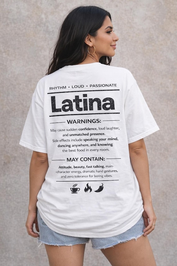 Latina Mode T-Shirt |Latina Warning Shirt |Latina Pride Tee |Bilingual Latina Shirt |Funny Latina Graphic Tee |Oversized Graphic Shirt