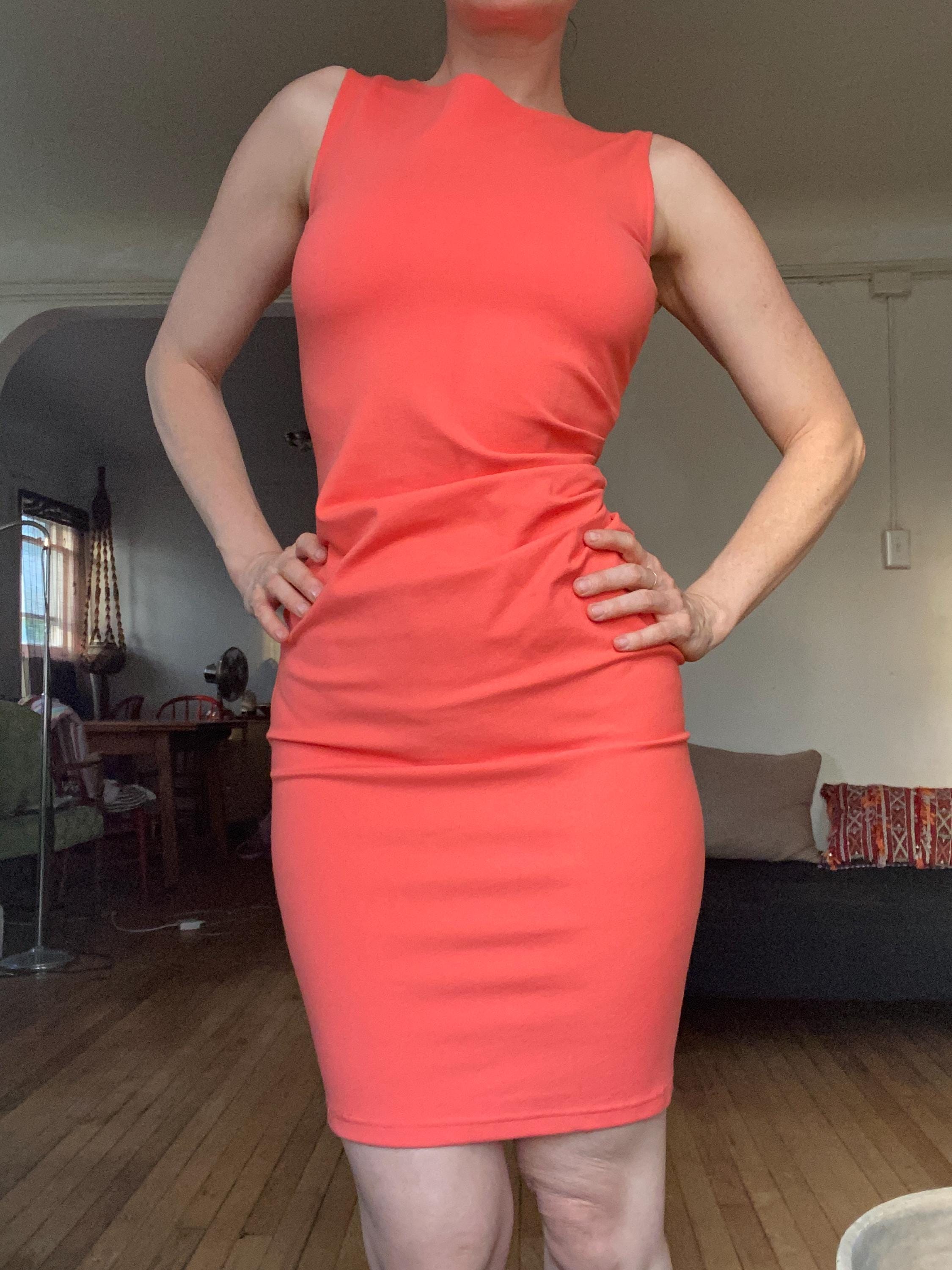 Orange High Neck Summer Dress - Etsy