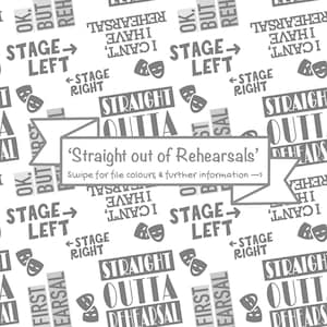 Musical Theatre Rehearsal Pattern: Seamless Repeat for Fabric, Sublimation (PNG Digital Download