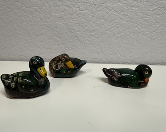 Hand-Painted Ceramic Duck Figurines – Vintage Mini Collectible Waterfowl Decor – Only 3 left!!