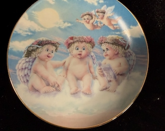 Vintage Dreamsicles Collector Plate The Flying Lesson 1994 | Hamilton Collection Cherub Plate