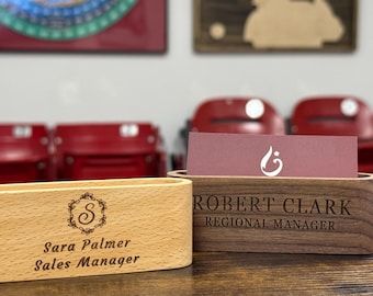 Personalized Gift for Him, Customized Business Card Holder,Personalized Business Card Holder,Desk Accessories,Corporate Gift,Card Holder