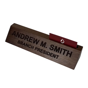 Desk Name Plate, Custom Name Sign, Personalized Wood Desk Name, Customized Walnut Desk Name, Executive Personalized Desk Name Plate,