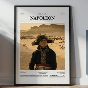 Napoleon Poster, Joaquin Phoenix Poster, Vanessa Kirby Starring Napoleon Print, Ridley Scott Film Print, Historical Movie Wall Decor Idea