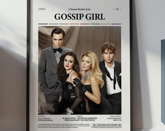 ゴシップガールのポスター、ブレイク・ライヴリーとレイトン・ミースターのポスター、ゴシップガールのテレビシリーズプリント、映画の壁飾りのアイデア、ギフト用の壁アート