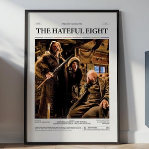 The Hateful Eight Poster,Samuel Jackson Poster, Quentin Tarantino Filmdruck, Retro Film Poster, The Hateful Eight Druck, Film Wandkunst