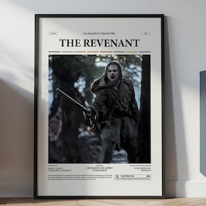 The Revenant Poster, Leonardo DiCaprio Poster, Tom Hardy Film Print, Alejandro G. Iñárritu Film Poster, The Revenant Print, Movie Wall Art