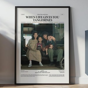 When Life Gives You Tangerines Poster, IU Poster, Park Bo-gum Poster, South Korean Film Poster, Retro Movie Wall Decor Idea