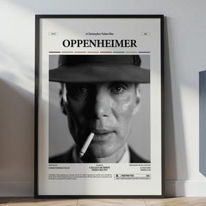 Oppenheimer Poster, Christopher Nolan Film Poster, Cillian Murphy as Robert Oppenheimer Poster, Oppenheimer Print, Movie Wall Art Idea