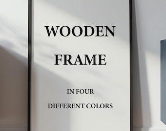 Cadre pour poster en pin, noir, blanc, naturel, cadre marron foncé