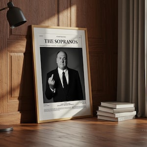The Soprans Poster, James Gandolfin Poster, David Chase Series Print, Retro TV Poster, Movie Wall Art