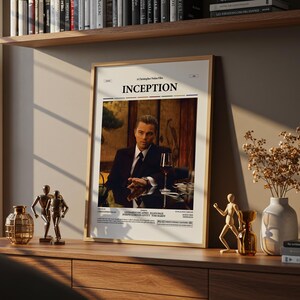 Inception Poster, Leonardo DiCaprio Poster, Christopher Nolan Film Inception Print, Cobb's Totem Poster, Retro Movie Poster