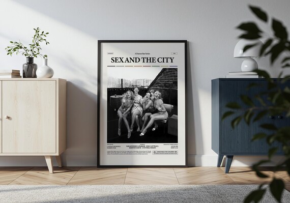Sex and the City Poster, Sarah Jessica Parker Poster, Kim Cattrall Poster, Retro Film Poster, TV Series Sex and the City Print Poster Idea