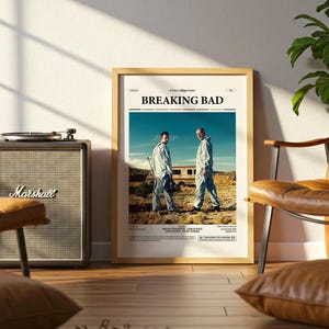 Breaking Bad Poster, Walter White Poster, Bryan Cranston Poster, Aaron Paul Poster, Vince Gilligan TV Series Breaking Bad Print