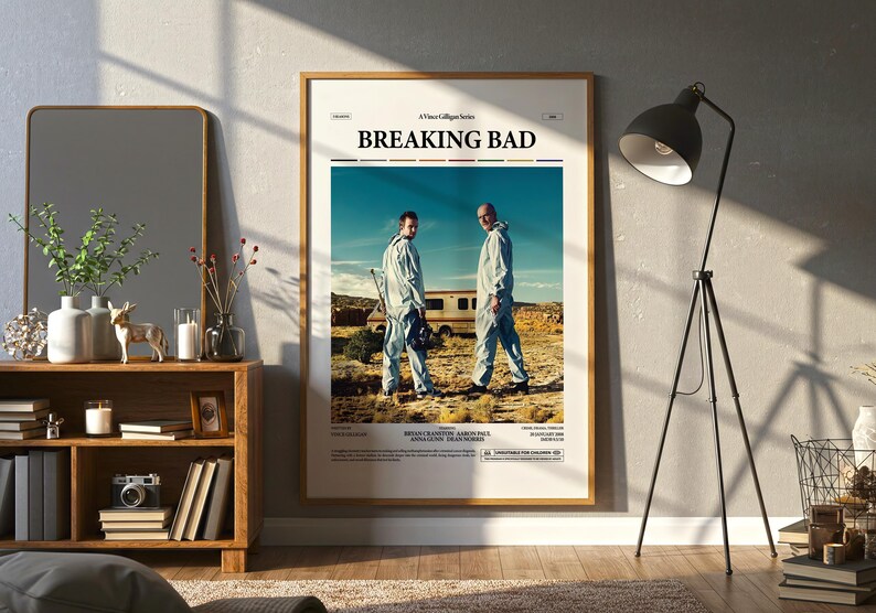 Breaking Bad Poster, Walter White Poster, Bryan Cranston Poster, Aaron Paul Poster, Vince Gilligan TV Series Breaking Bad Print
