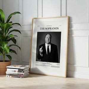 The Soprans Poster, James Gandolfin Poster, David Chase Series Print, Retro TV Poster, Movie Wall Art