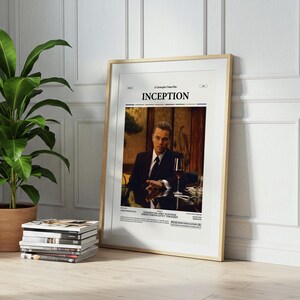 Inception Poster, Leonardo DiCaprio Poster, Christopher Nolan Film Inception Print, Cobb's Totem Poster, Retro Movie Poster