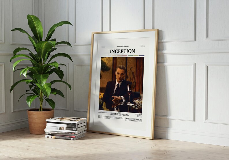 Inception Poster, Leonardo DiCaprio Poster, Christopher Nolan Film Inception Print, Cobb's Totem Poster, Retro Movie Poster