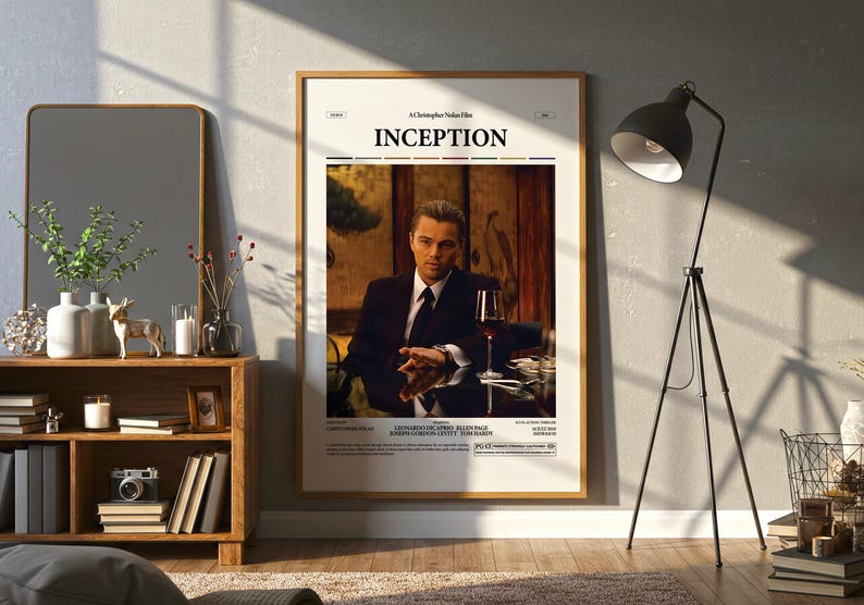 Inception Poster, Leonardo DiCaprio Poster, Christopher Nolan Film Inception Print, Cobb's Totem Poster, Retro Movie Poster