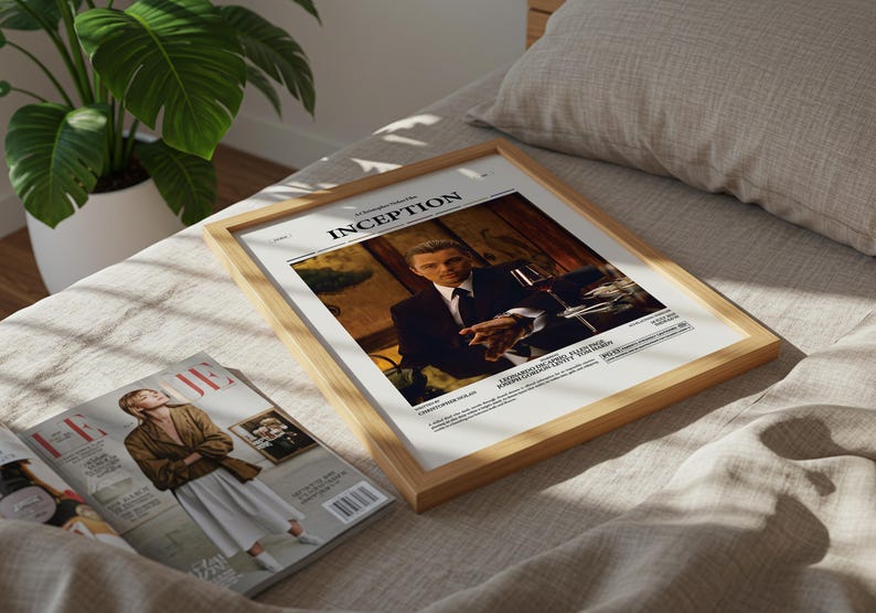 Inception Poster, Leonardo DiCaprio Poster, Christopher Nolan Film Inception Print, Cobb's Totem Poster, Retro Movie Poster