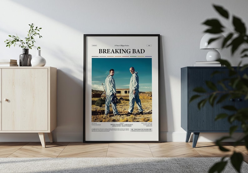 Breaking Bad Poster, Walter White Poster, Bryan Cranston Poster, Aaron Paul Poster, Vince Gilligan TV Series Breaking Bad Print