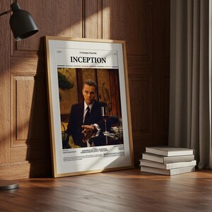 Inception Poster, Leonardo DiCaprio Poster, Christopher Nolan Film Inception Print, Cobb's Totem Poster, Retro Movie Poster