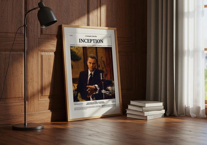 Inception Poster, Leonardo DiCaprio Poster, Christopher Nolan Film Inception Print, Cobb's Totem Poster, Retro Movie Poster