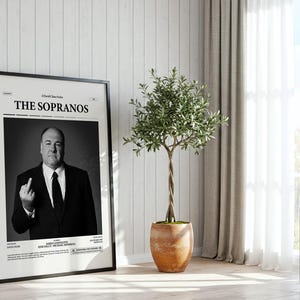 The Soprans Poster, James Gandolfin Poster, David Chase Series Print, Retro TV Poster, Movie Wall Art