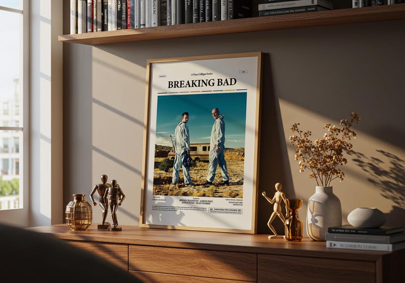 Breaking Bad Poster, Walter White Poster, Bryan Cranston Poster, Aaron Paul Poster, Vince Gilligan TV Series Breaking Bad Print