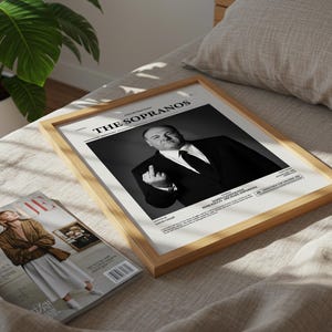 The Soprans Poster, James Gandolfin Poster, David Chase Series Print, Retro TV Poster, Movie Wall Art