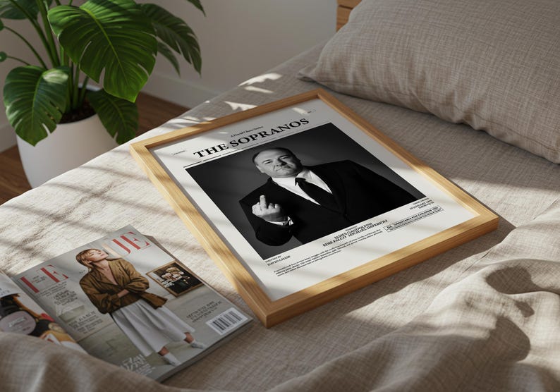 The Soprans Poster, James Gandolfin Poster, David Chase Series Print, Retro TV Poster, Movie Wall Art