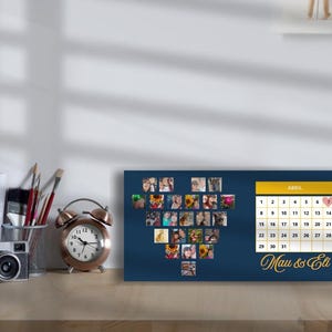 Customizable Love Calendar Design in Canva
