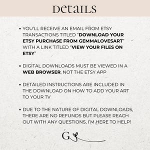 Downloadable Art Instructions Details Digital View Not in App Etsy Guidelines PDF