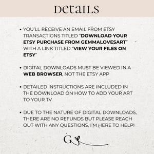 Digital Download Printable Art Instructions, Etsy Purchase Guide, GemmaLovesArt Files Tips