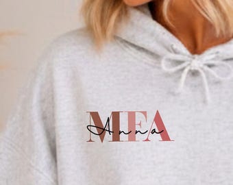Personalisierter MFA Hoodie Mit Namen MFA Geschenk Abschlussprüfung Ausbildung Abschluss bestanden Abschluss Geschenk Pullover Praxis Team