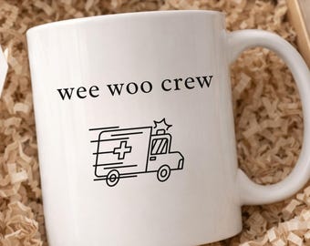 Rettungsdienst Kaffeetasse Feuerwehr THW Keramiktasse RTW Blaulicht Rettungssanitäter Geschenk Kollege Kollegin Medizin Tasse DRK Geburtstag