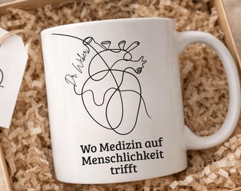 Personalisiertes Arzt Geschenk Tasse Abschiedsgeschenk Kaffeebecher Dankeschön Klinik Praxis Geschenk Rente Medizin Ruhestand Geschenke